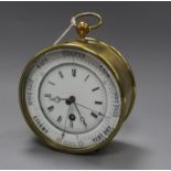 A brass clock barometer by Richard A Paris