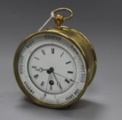 A brass clock barometer by Richard A Paris