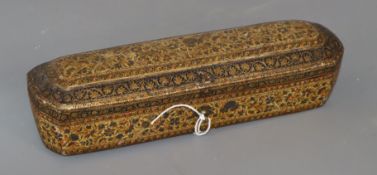 A Kashmiri scribes box length 28cm