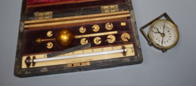 A Victorian Lumley & Co hygrometer and a compass