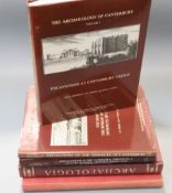 Bennett, Paul and others - The Archaelogy of Canterbury, Vols 1, 2 and 4, quarto, cloth, with d.j.'