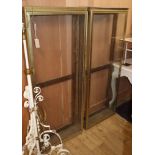 A pair of brass mounted wall cabinets W.58cm
