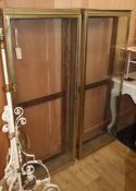 A pair of brass mounted wall cabinets W.58cm