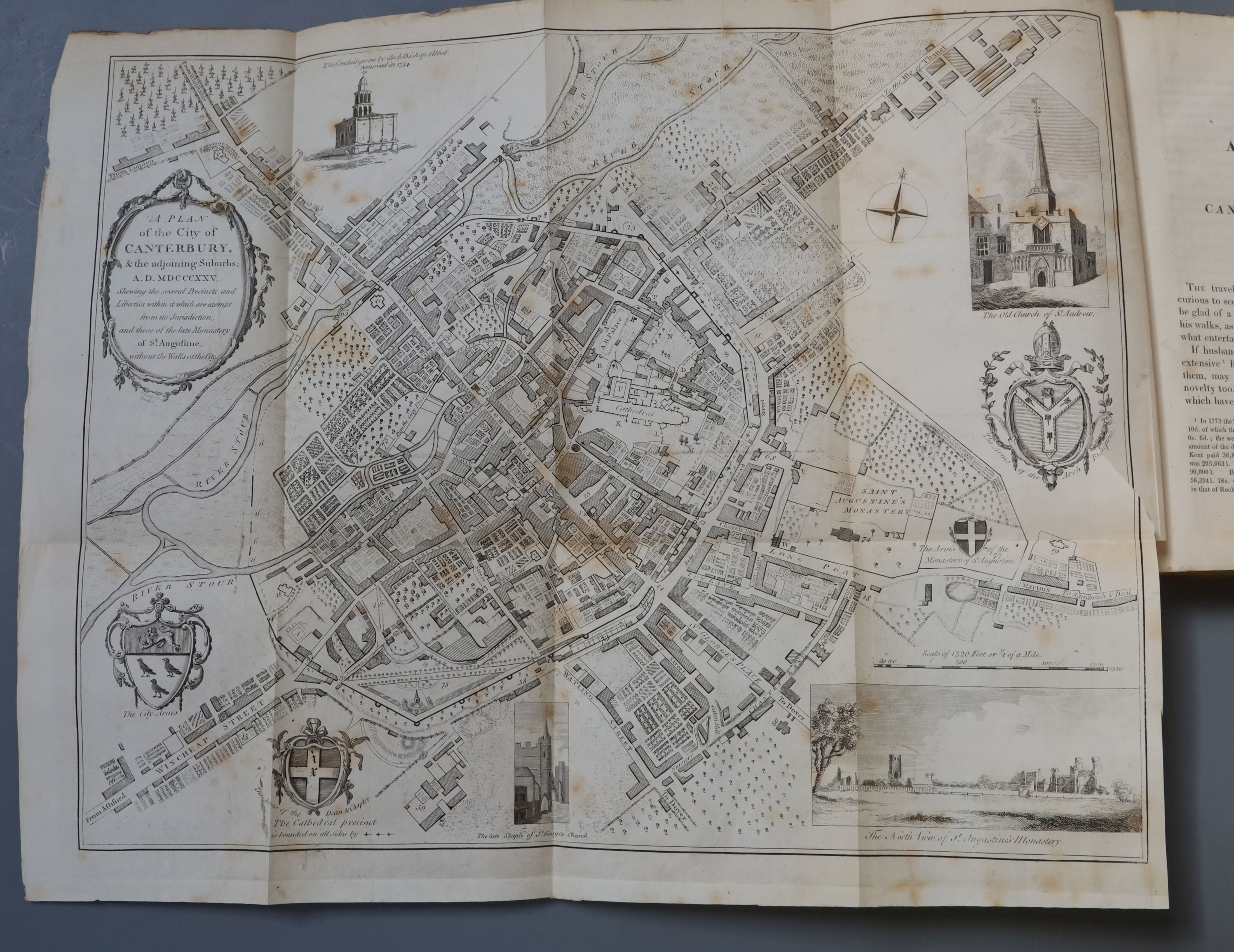 CANTERBURY: Gostling, William - A Walk in and about the City of Canterbury, New edition, 8vo, with - Image 2 of 2