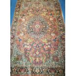 A Kashan rug 210 x 130cm