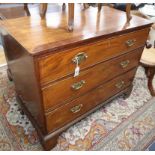 A Georgian mahogany chest of drawers W.109cm