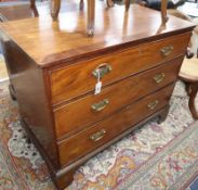 A Georgian mahogany chest of drawers W.109cm