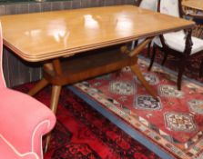 A 1970's cherry top dining table L.159cm