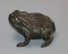 A bronze toad