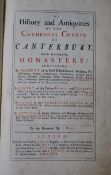 CANTERBURY: Dart, John - The History and Antiquities of the Cathedral Church of Canterbury, L.p.