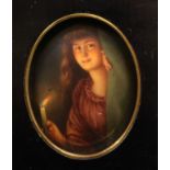 A German porcelain plaque overall 10 x 12cm