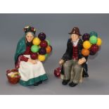 A pair of Royal Doulton figures 'The Balloon Man' and ' The Old Balloon Seller'