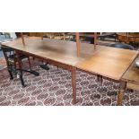 A 1960's Danish teak draw leaf table L.291cm