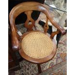 A Victorian mahogany swivel desk chair