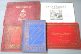 CANTERBURY: 5 late 19th / early 20th century photographic albums:- The Canterbury View book, Seventy