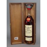 A bottle of Bas-Armagnac Deboch, boxed