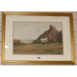 Mrs. Cyril Fitt, watercolour, The Old Farm, Walberswick, signed and dated 1923 24 x 36cm