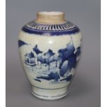 An 18th / 19th century Arita blue and white vase height 23cm