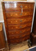 A marble top chest W.77cm