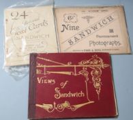 SANDWICH: 3 late 19th century photographic albums:- Views of Sandwich - 19 views, T.F. Paine,