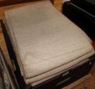Seven French coarse linen sheets