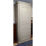 A 19th century French painted single door armoire H.244cm