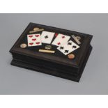 A pietra dura playing card box