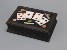 A pietra dura playing card box