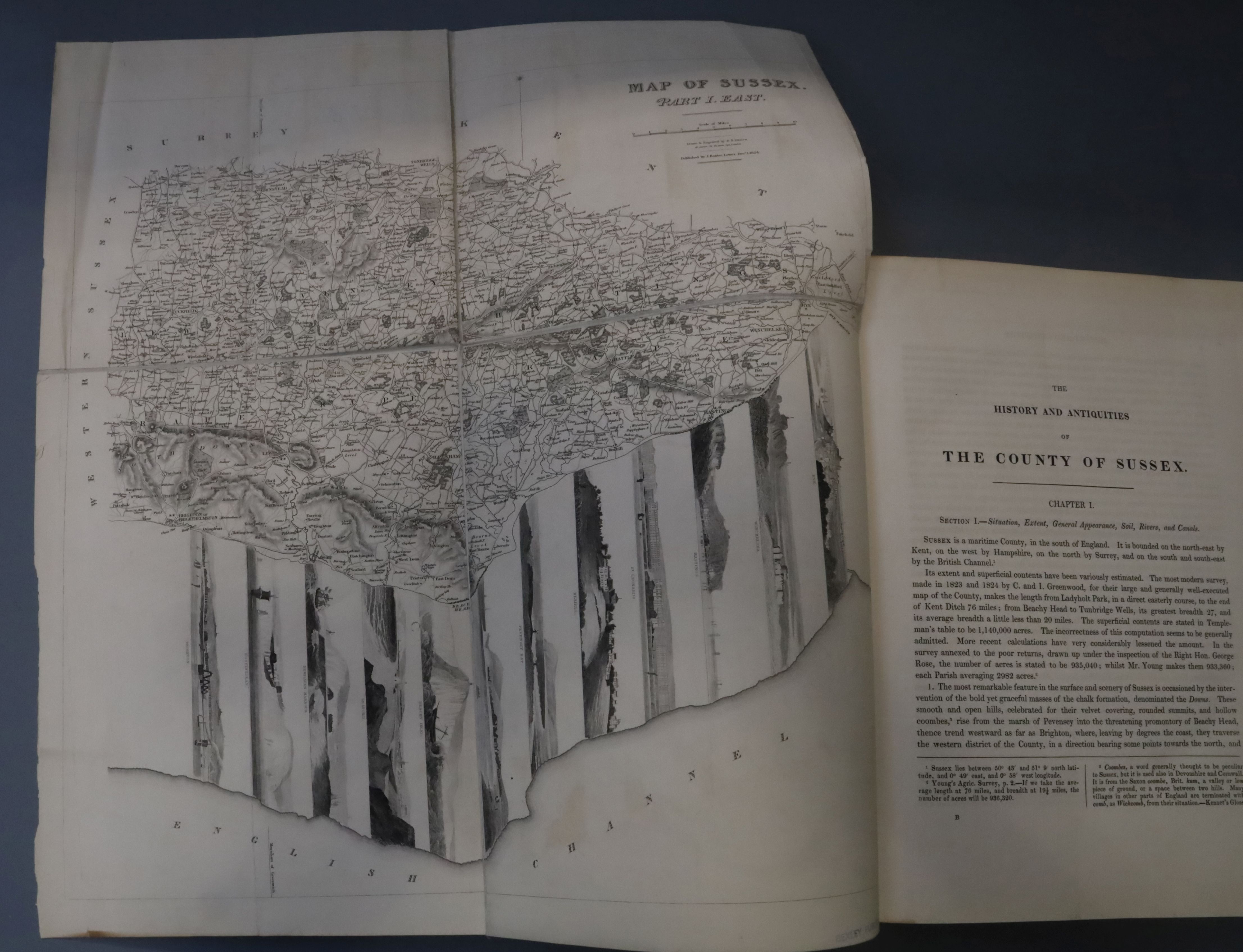 Horsfield, Thomas Walker - The History, Antiquities, and Topography of the County of Sussex, 2 vols, - Image 3 of 3