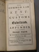 Robinson, Thomas - The Common Law of Kent: or, the Customs of Gavelkind. With an Appendix Concerning