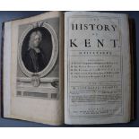 Harris, John - The History of Kent, 1st edition, vol I (all pbd), folio, contemporary calf,