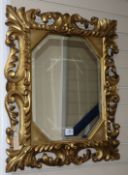 A gilt Venetian mirror W.63cm