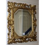 A gilt Venetian mirror W.63cm