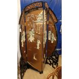 A four fold Oriental screen W.184cm