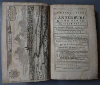 CANTERBURY: Somner, William and Battely, Nicholas - The Antiquities of Canterbury, in two parts, the