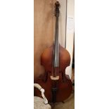 A Continental double bass H.204cm