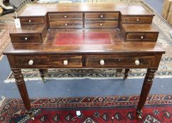 A Regency rosewood writing table W.107cm