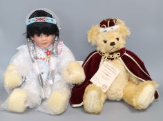 A Hamilton Collection doll 'Snowbird', with certificate and a Hermann Queen Mary II, boxed with