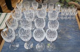 A suite of Waterford glass