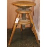 A French sculptor's stool W.49cm