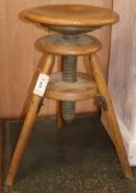 A French sculptor's stool W.49cm