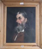 English School, oil on canvas, Portrait of a bearded gentleman 54 x 44cm