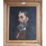 English School, oil on canvas, Portrait of a bearded gentleman 54 x 44cm