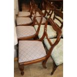 A set of six mid Victorian mahogany dining chairs