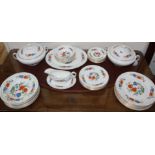 An Aynsley 'Famille Rose' pattern part dinner service (setting for eight)