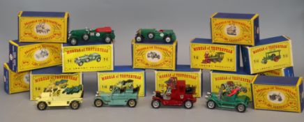 Six Lesney boxed models of Yesteryear Y2, Y5, Y15, Y16, Y5, Y11 and 7 empty boxes