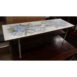 A 1960-70's formica coffee table L.114cm