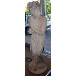 A reconstituted stone figure of Pandora H.160cm