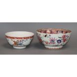 Two Chinese bowls largest diameter 14cm