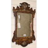 A George I design wall mirror W.39cm